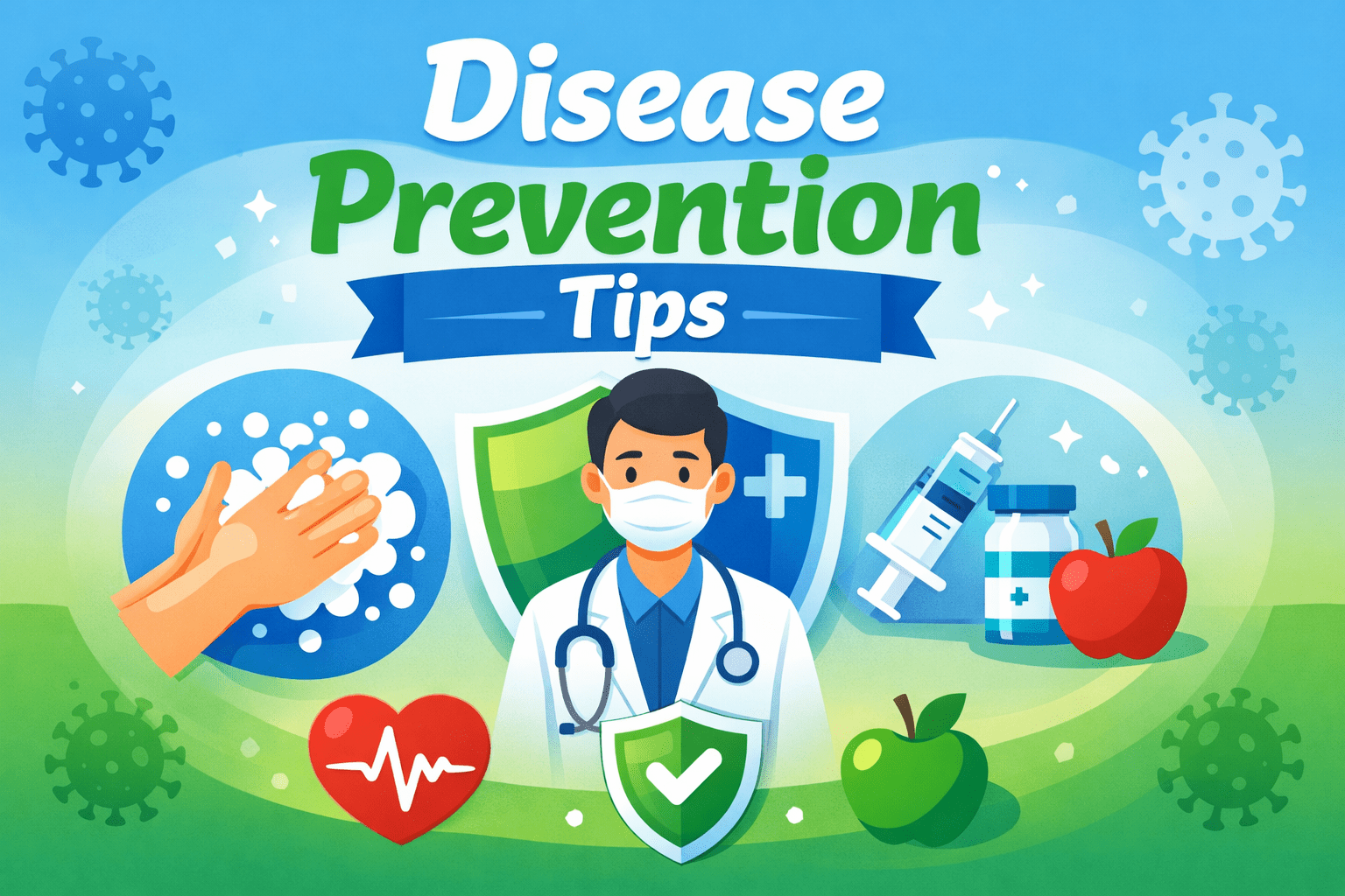 Disease and Prevention Disease prevention (Image created by AI)