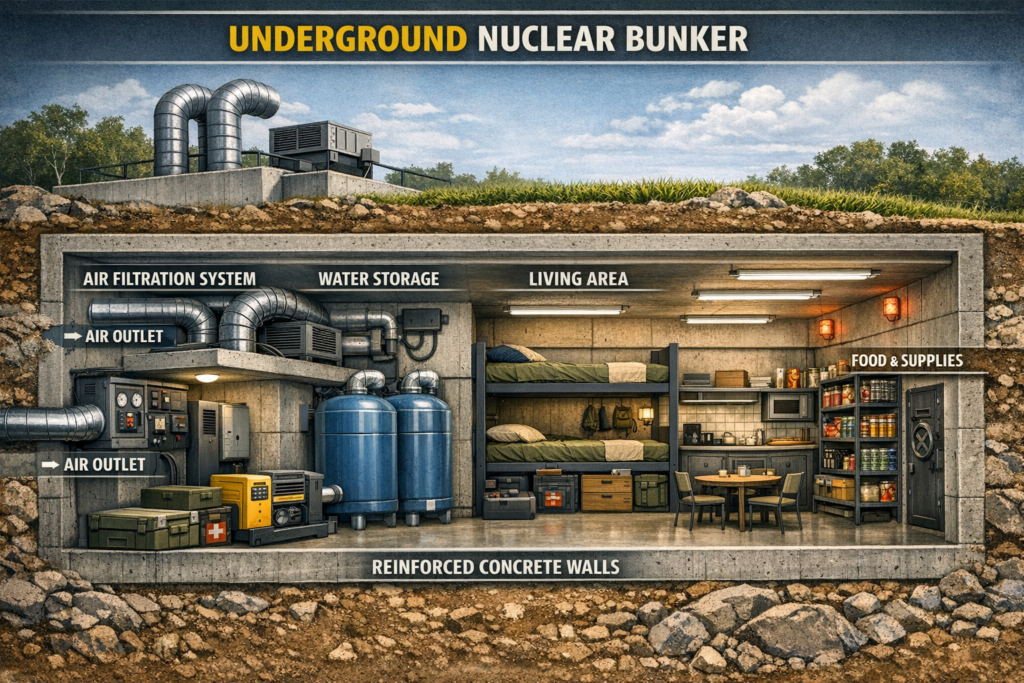 underground nuclear bunker cross section
