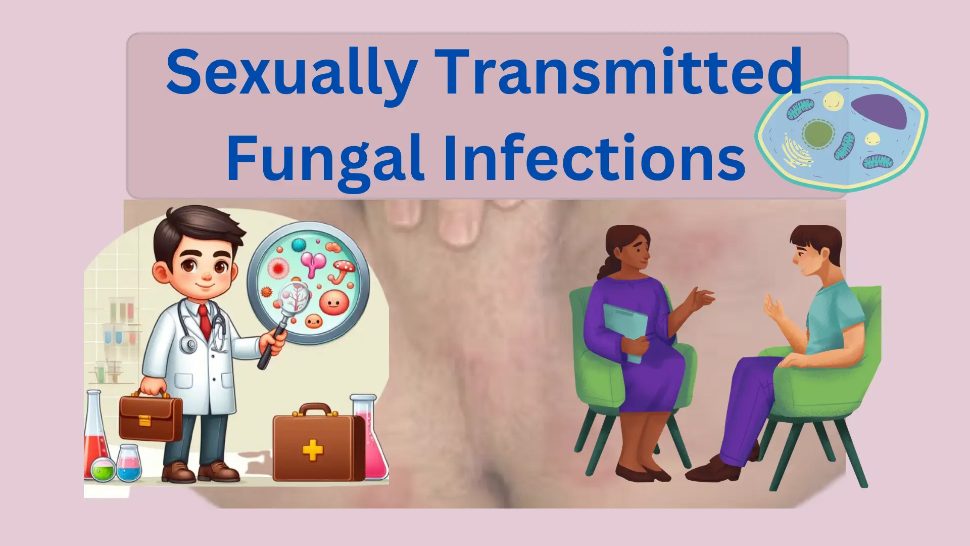 Medical illustration of sexual diseases with anatomical diagrams and health information.