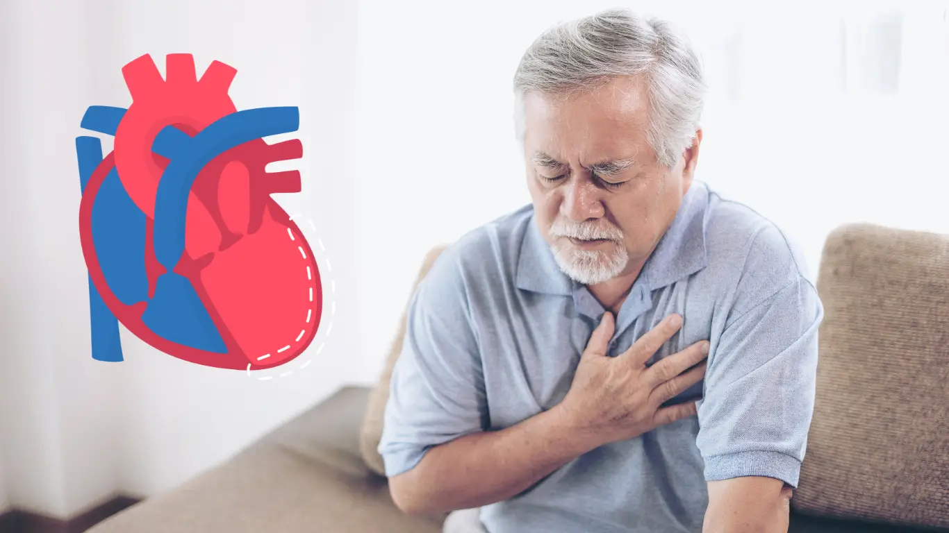 Diagram illustrating CKM heart disease with focus on heart muscle and blood vessels.