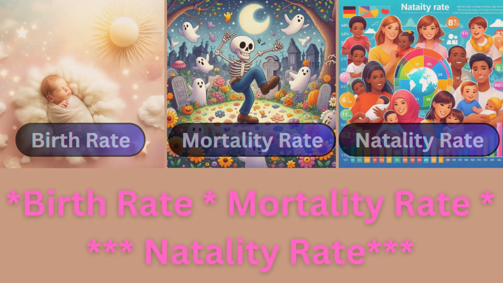 Birth Rate, Mortality Rate, and Natality Rate