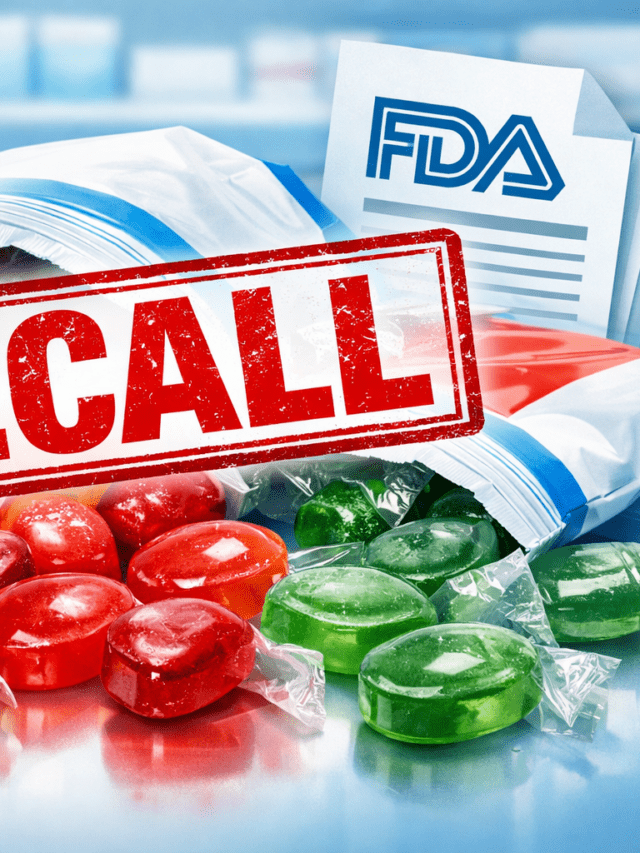 FDA cough drop recall 2026 with lozenges and recall warning label